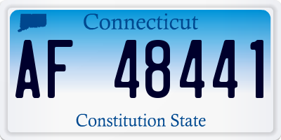 CT license plate AF48441