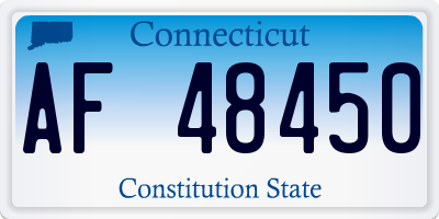 CT license plate AF48450