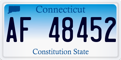 CT license plate AF48452