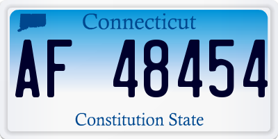 CT license plate AF48454