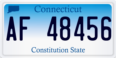 CT license plate AF48456