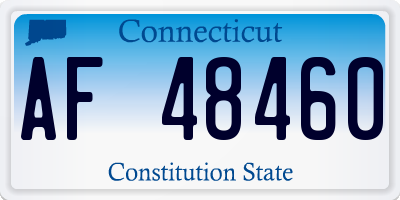 CT license plate AF48460