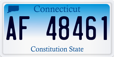 CT license plate AF48461