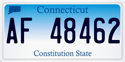 CT license plate AF48462