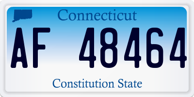 CT license plate AF48464