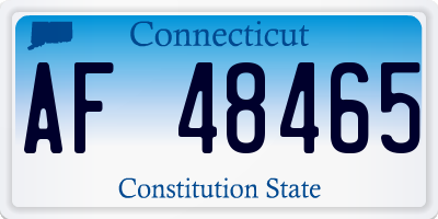 CT license plate AF48465