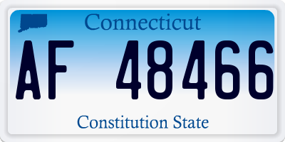 CT license plate AF48466