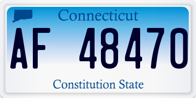CT license plate AF48470