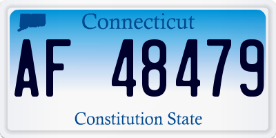 CT license plate AF48479