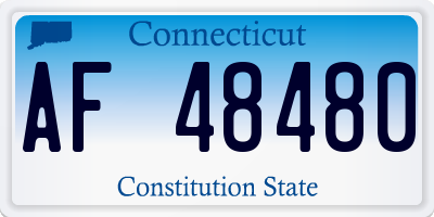 CT license plate AF48480