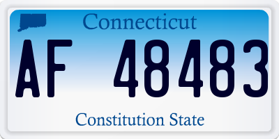CT license plate AF48483