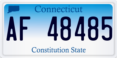 CT license plate AF48485