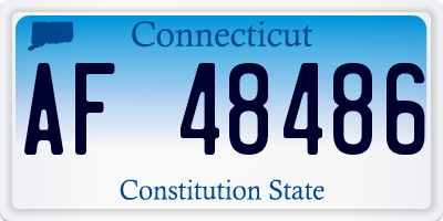 CT license plate AF48486