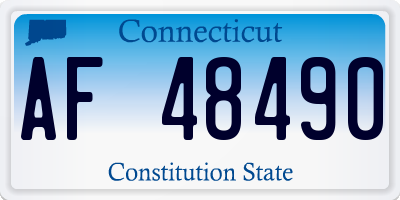 CT license plate AF48490