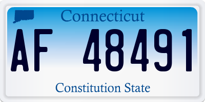 CT license plate AF48491
