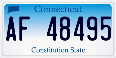 CT license plate AF48495