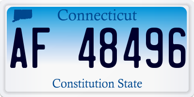 CT license plate AF48496