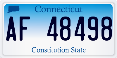 CT license plate AF48498