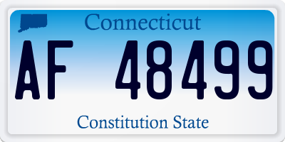 CT license plate AF48499