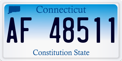CT license plate AF48511
