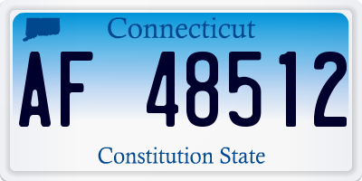 CT license plate AF48512