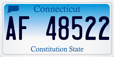 CT license plate AF48522