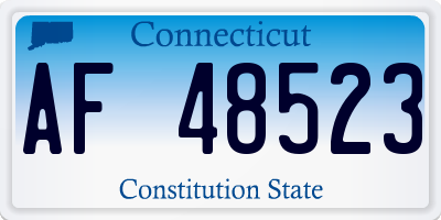 CT license plate AF48523