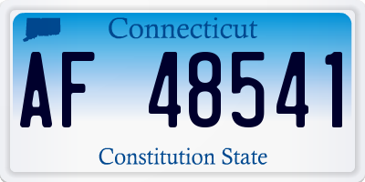 CT license plate AF48541