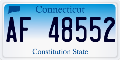 CT license plate AF48552