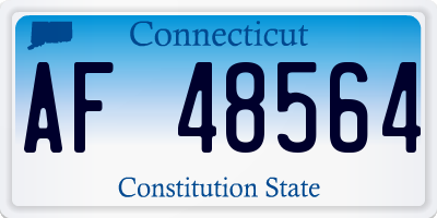 CT license plate AF48564