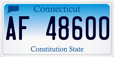 CT license plate AF48600