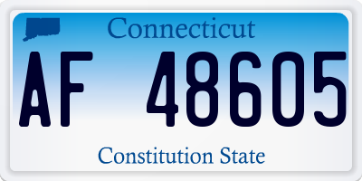 CT license plate AF48605