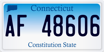 CT license plate AF48606