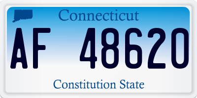CT license plate AF48620