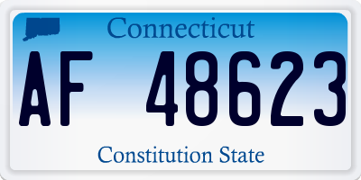 CT license plate AF48623