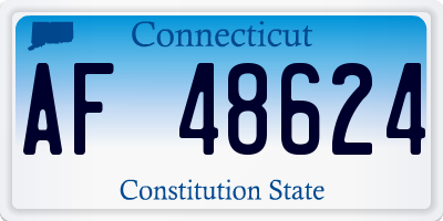 CT license plate AF48624