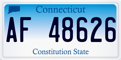 CT license plate AF48626