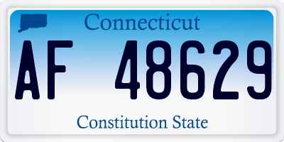 CT license plate AF48629