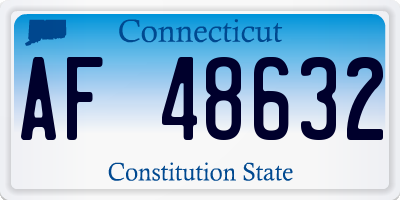 CT license plate AF48632