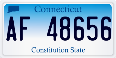CT license plate AF48656