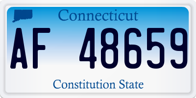 CT license plate AF48659