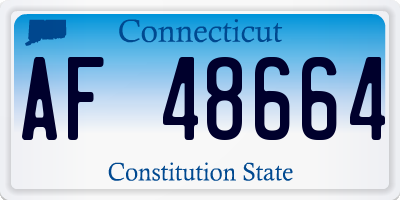 CT license plate AF48664