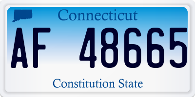 CT license plate AF48665