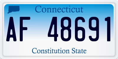 CT license plate AF48691