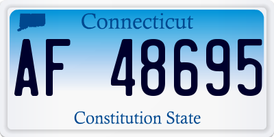 CT license plate AF48695