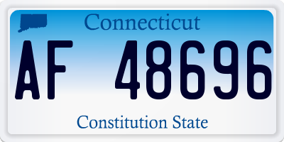 CT license plate AF48696
