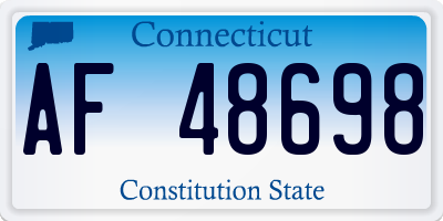 CT license plate AF48698