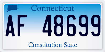 CT license plate AF48699