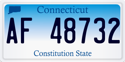 CT license plate AF48732