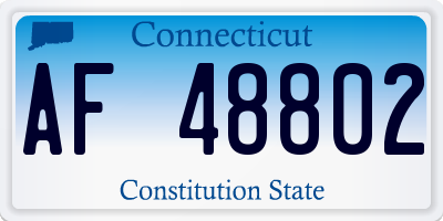 CT license plate AF48802